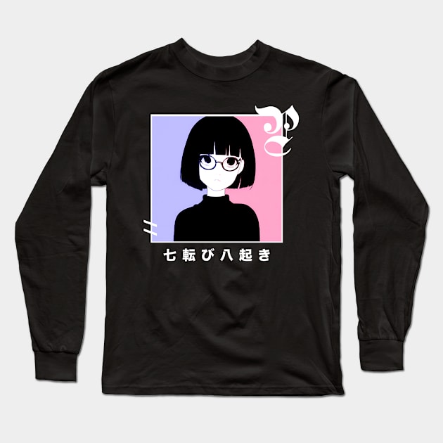 Anime Girl Kawaii Waifu Aesthetic Japanese Manga Otaku Long Sleeve T-Shirt by plainlyfashion